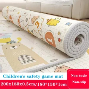 Cushioned XPE Folding Play Mat – Reversible Safety Rug