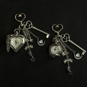 Vintage Hollow Heart Steampunk Pocket Watch